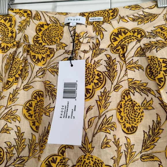 RHODE Priyanka Floral-Print Linen Wide-Leg Trousers - Picture 4 of 10